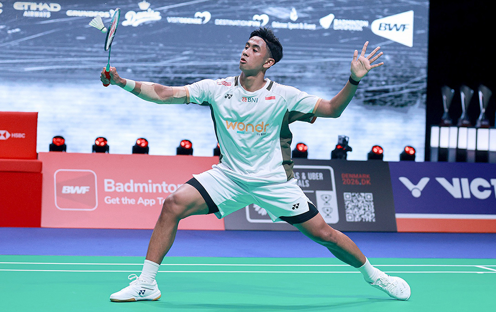 Alwi Farhan harus mengakui keunggulan wakil Thailand unggulan ketiga, Kunlavut Vitidsarn 14-21, 21-16, 8-21.