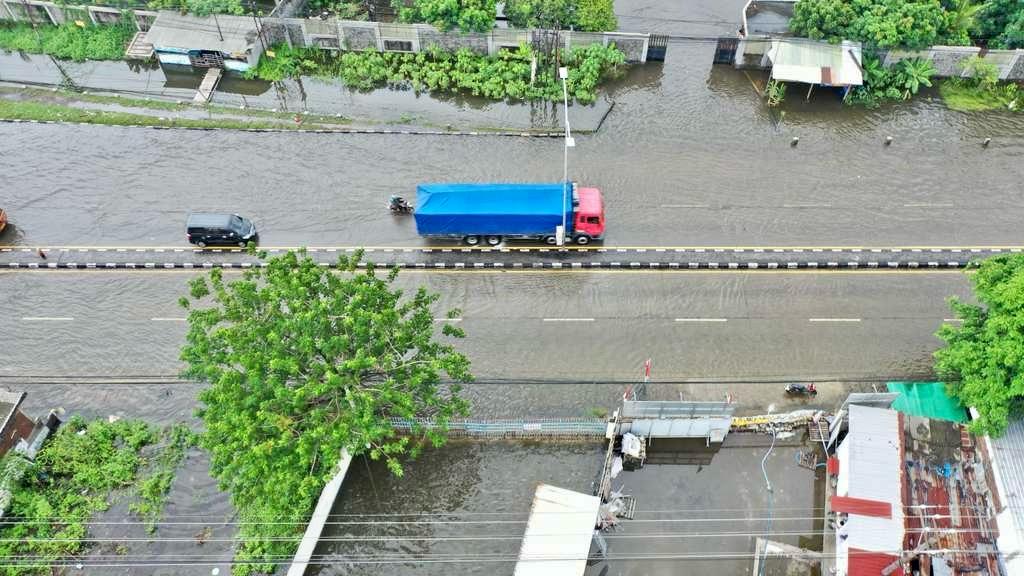 Kondisi banjir di kawasan Genuk, Kota Semarang