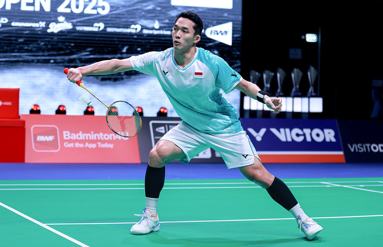 Unggulan kedua Jonatan Christie menang mudah atas wakil India, Tharun Mannepalli, 21-11, 21-12.