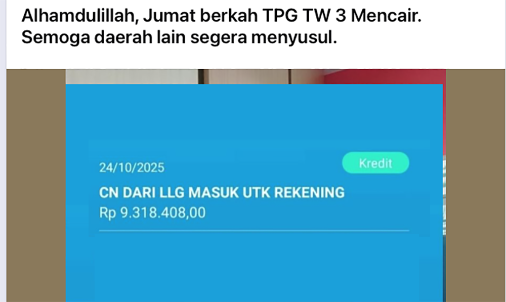 Pencairan TPG Triwulan 3 Bertahap Berikut Prediksi Tanggal Transfer Ke Rekening Guru
