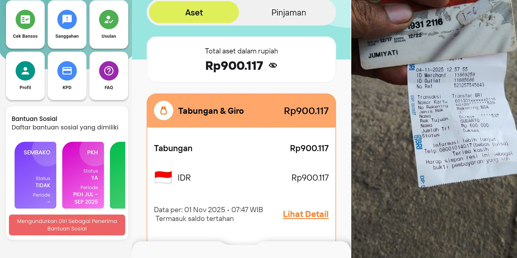 Penyaluran bantuan sosial bagi warga yang terdata di kemensos.go.id