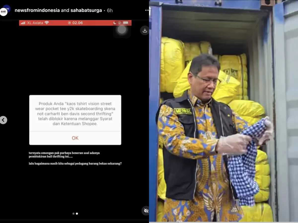Akun thrifting di e-commerce diblokir massal