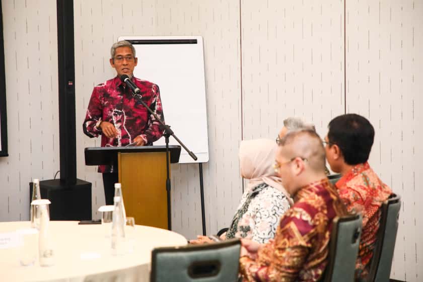 Sekretaris Daerah (Sekda) Provinsi Jawa Tengah, Sumarno saat membuka acara di Hotel Padma, Kota Semarang, Jumat, 7 November 2025 malam.