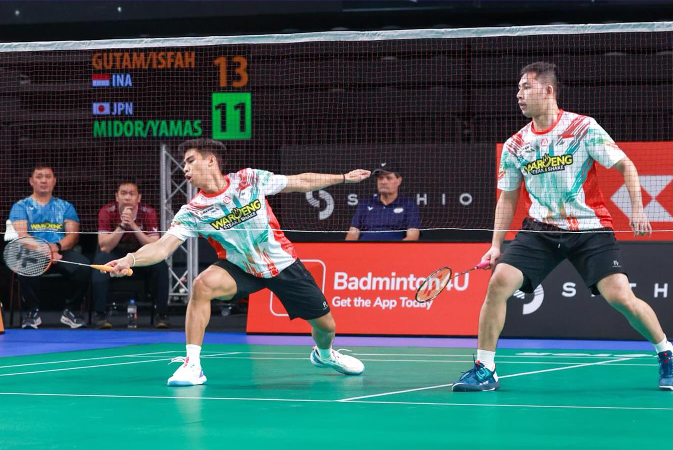 Sabar Karyaman Gutama/Moh Reza Pahlevi Isfahani mengatasi perlawanan wakil Jepang, 21-19, 21-16 dan lolos ke babak 16 besar Australia Open 2025.