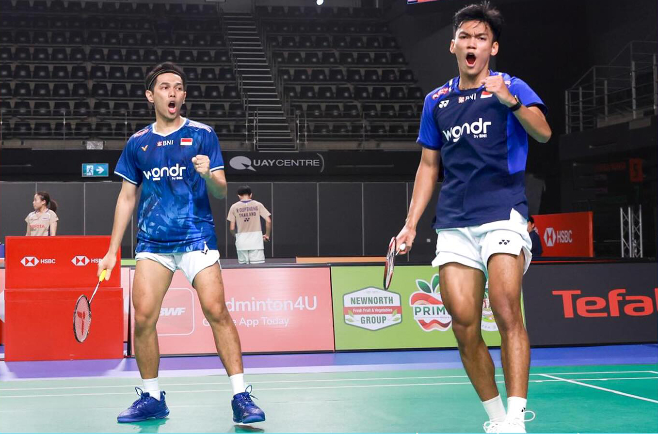 Fajar Alfian/Muhammad Shohibul Fikri akan melawan rekan senegaranya Sabar Karyaman Gutama/Moh Reza Pahlevi Isfahani di babak semifinal Australia Open 2025.