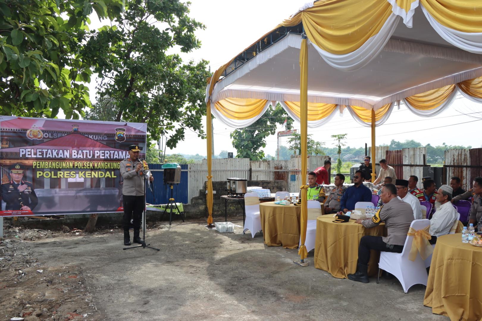 Mapolsek Kangkung Dibangun Rp4,6 Miliar, Kapolres: &lsquo;Pelayanan Harus Makin Prima&rsquo;  &mdash; Pembangunan Mapolsek Kangkung.