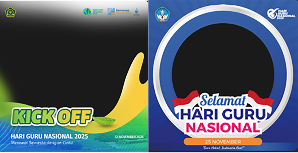 200 Link Twibbon Hari Guru Nasional 2025 Versi Kemenag dan Kemendikdasmen Gratis Tinggal Pakai di Medsos