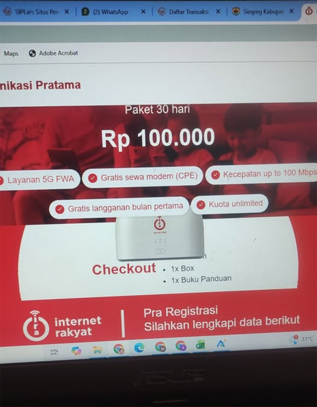 Internet murah dan merakyat dari pemerintah