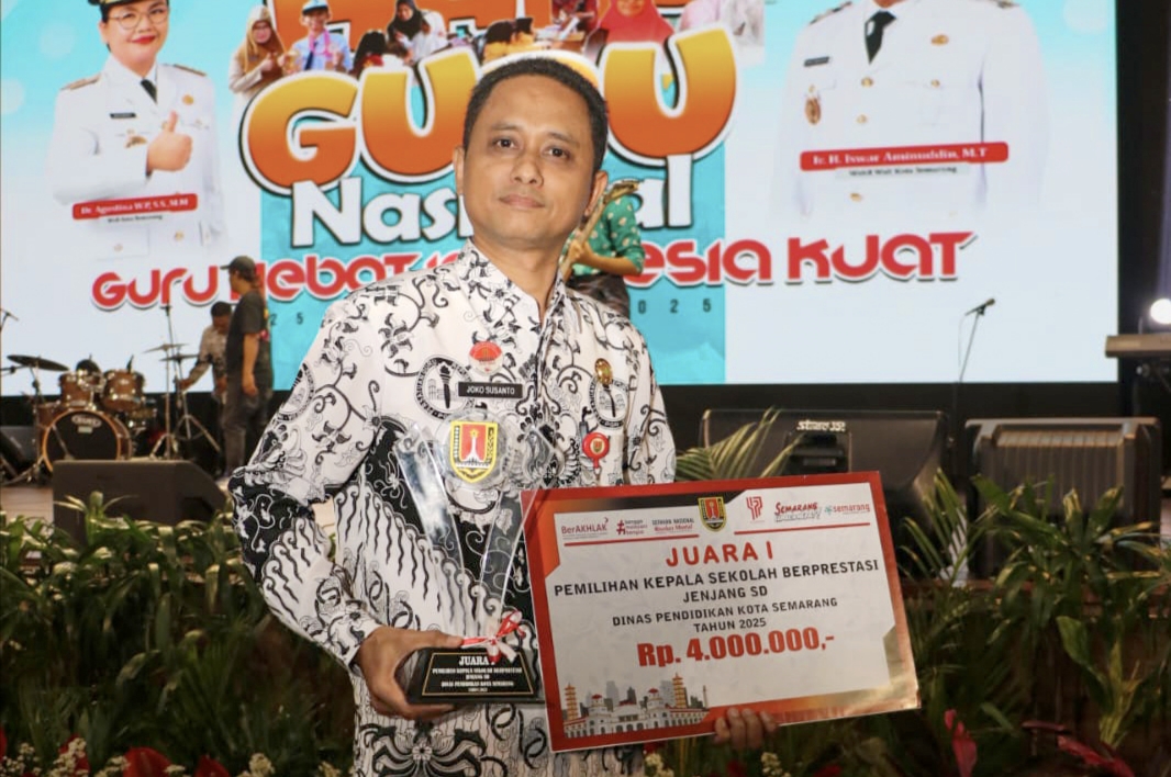 Fasilitator daerah program PINTAR Tanoto Foundation. Kepala SDN Gemah Joko Susanto, raih Juara 1 Kepala Sekolah Berprestasi 2025 Kota Semarang.