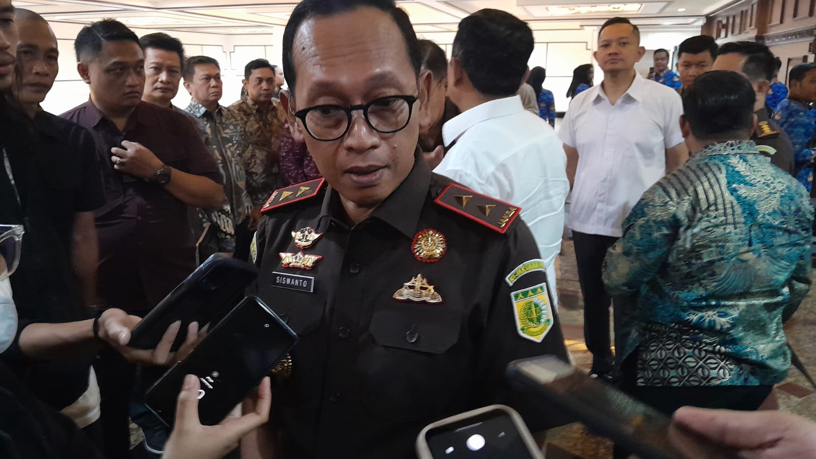 Kepala Kejati Jateng, Siswanto usai mengikuti MoU dan PKS antara Kejaksaan dengan Pemerintah Daerah se-Jawa Tengah di Gedung Gradhika Bhakti Praja, Senin (1/12/2025).