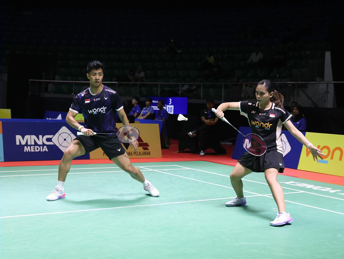 Unggulan kelima Dejan Ferdinansyah/Bernadine Anindya Wardana melaju ke babak perempatfinal Guwahati Masters 2025 usai mengandaskan wakil Taiwan, Bo Yuan Chen/Sung Yi Hsuan 21-13, 21-12.