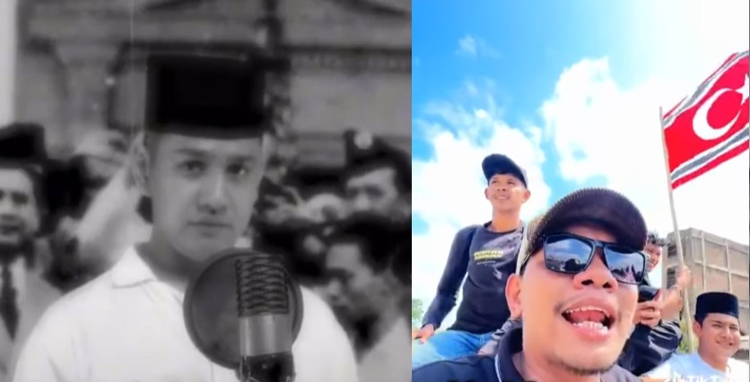 Sempat Viral Lecehkan Teks Proklamasi, Kini Syakir Daulay Bikin Kontroversi dengan Video Berlatar Belakang Bendera GAM.