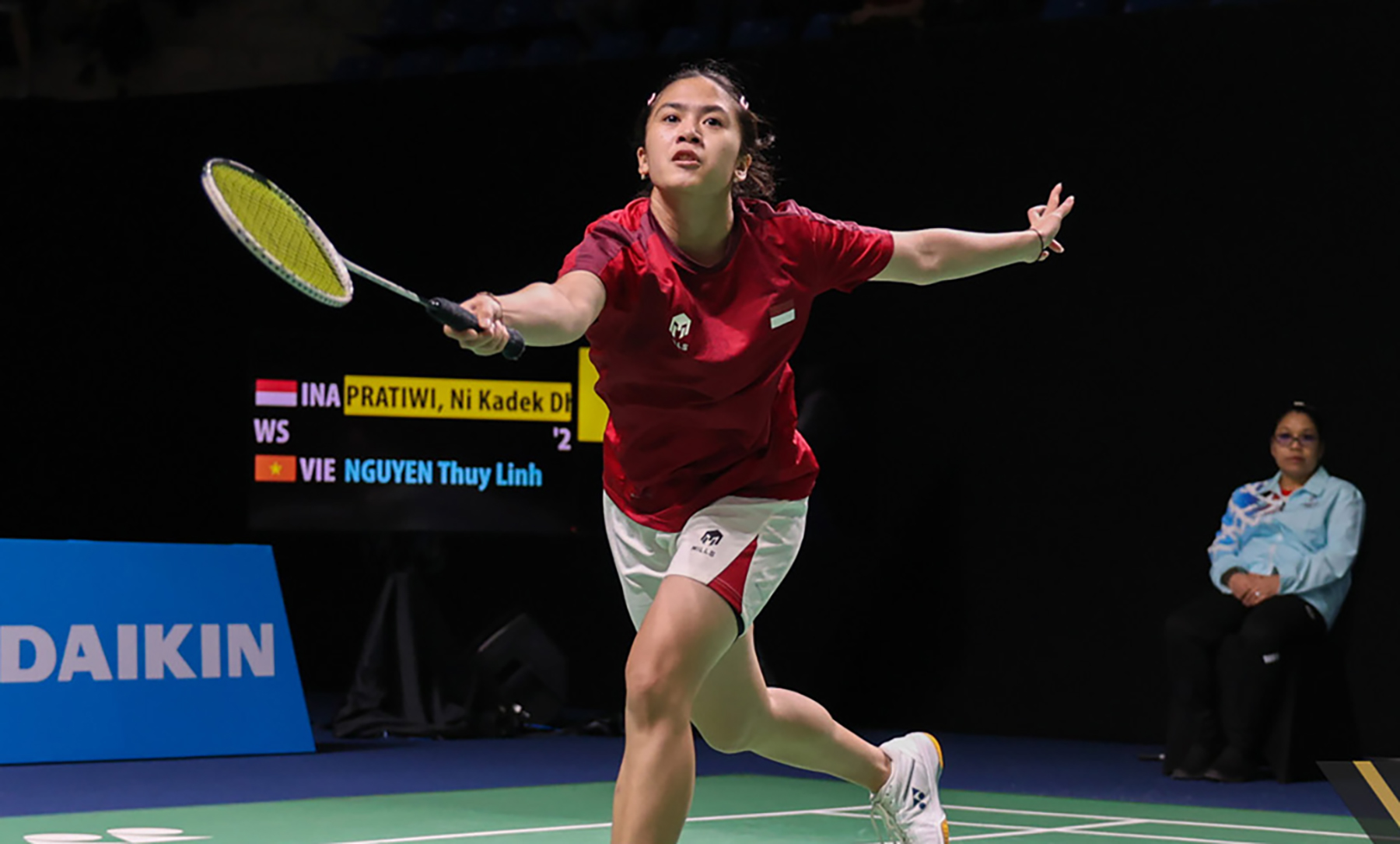 Ni Kadek Dhinda Amartya Pratiwi akan menghadapi wakil Wong Ling Ching di babak perempatfinal SEA Games 2025.