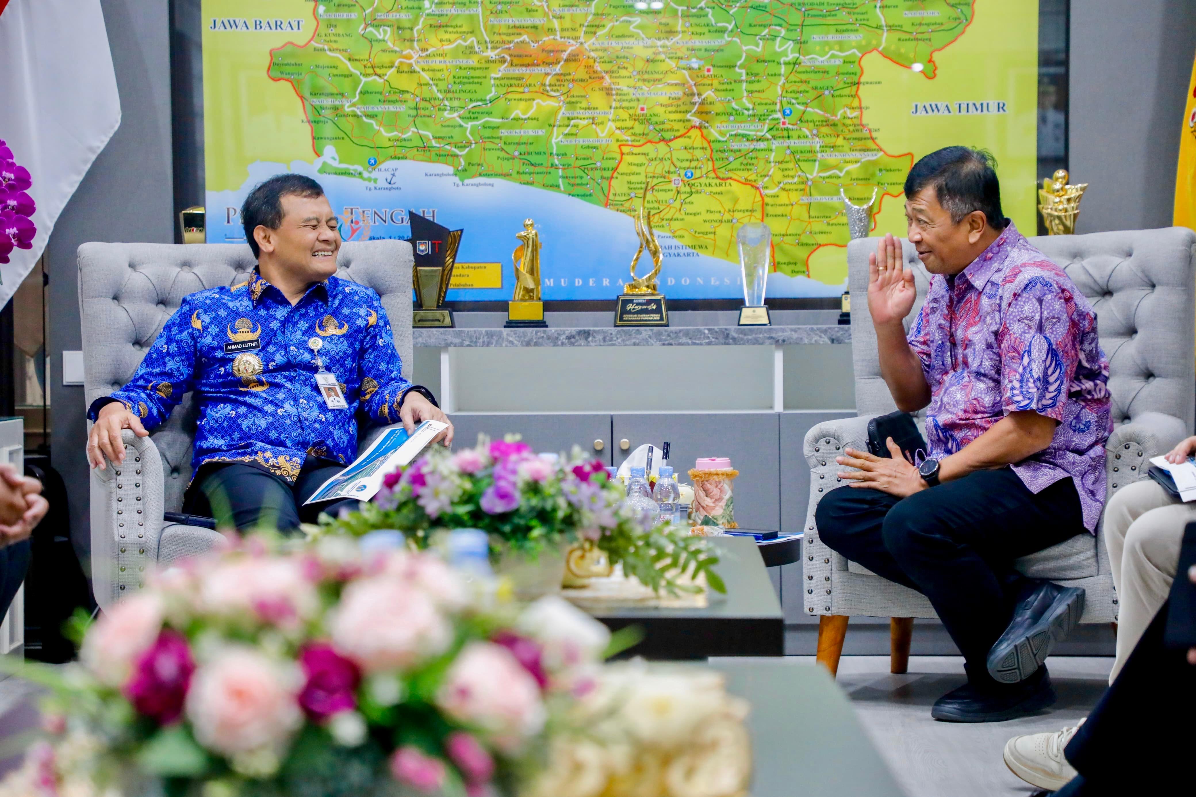 Direktur Utama KITB, Anak Agung Putu Ngurah Wirawan saat bertemu Gubernur Ahmad Luthfi, di kantor Gubenuran Pemprov Jateng