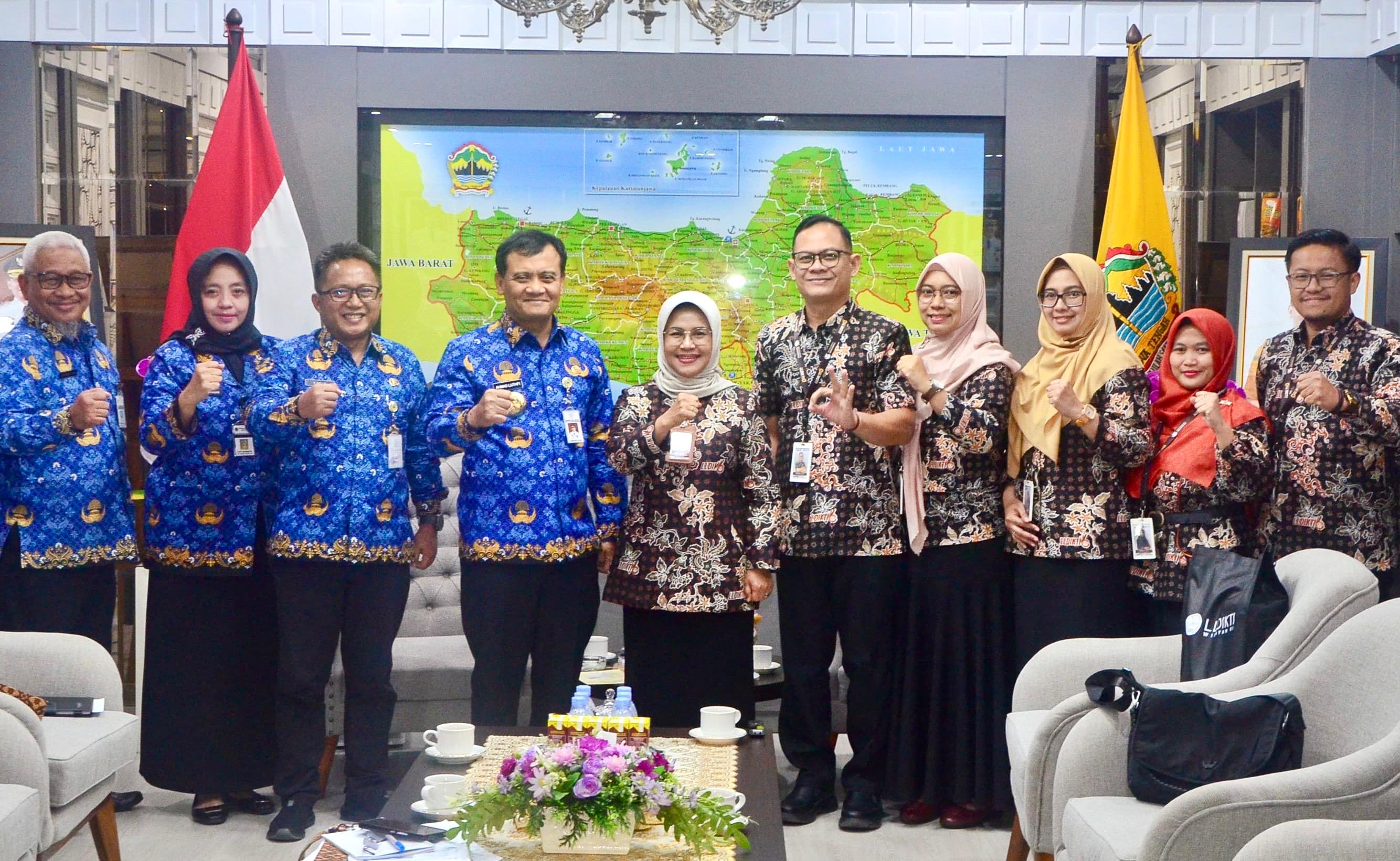 Jajaran Lembaga Layanan Pendidikan Tinggi (LLDIKTI) Wilayah VI Bertemu Ahmad Luthfi di Kantor Gubernur Jateng