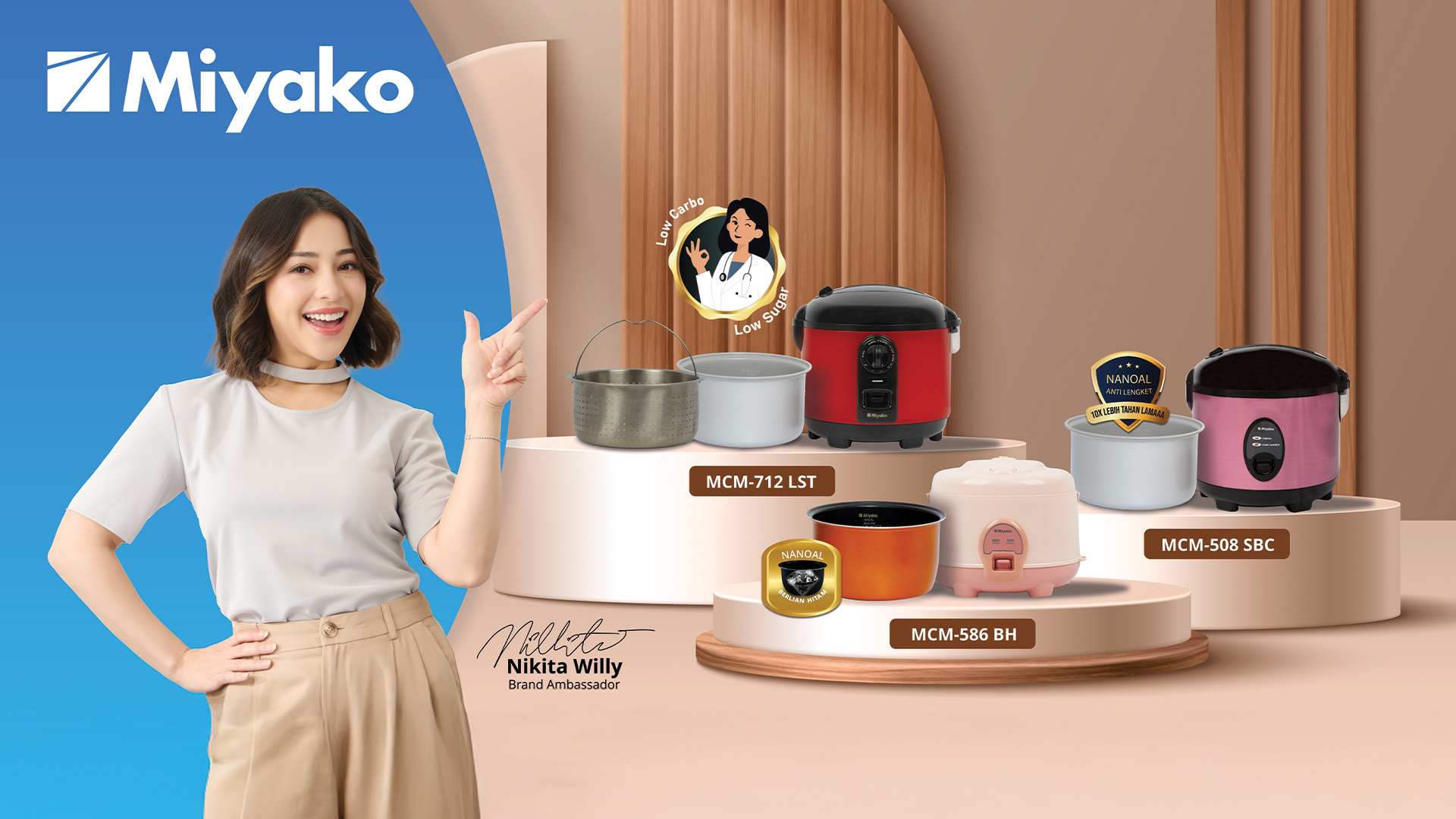 Nikita Willy kembali melanjutkan kolaborasinya dengan Miyako sebagai brand ambassador untuk tahun ketiga