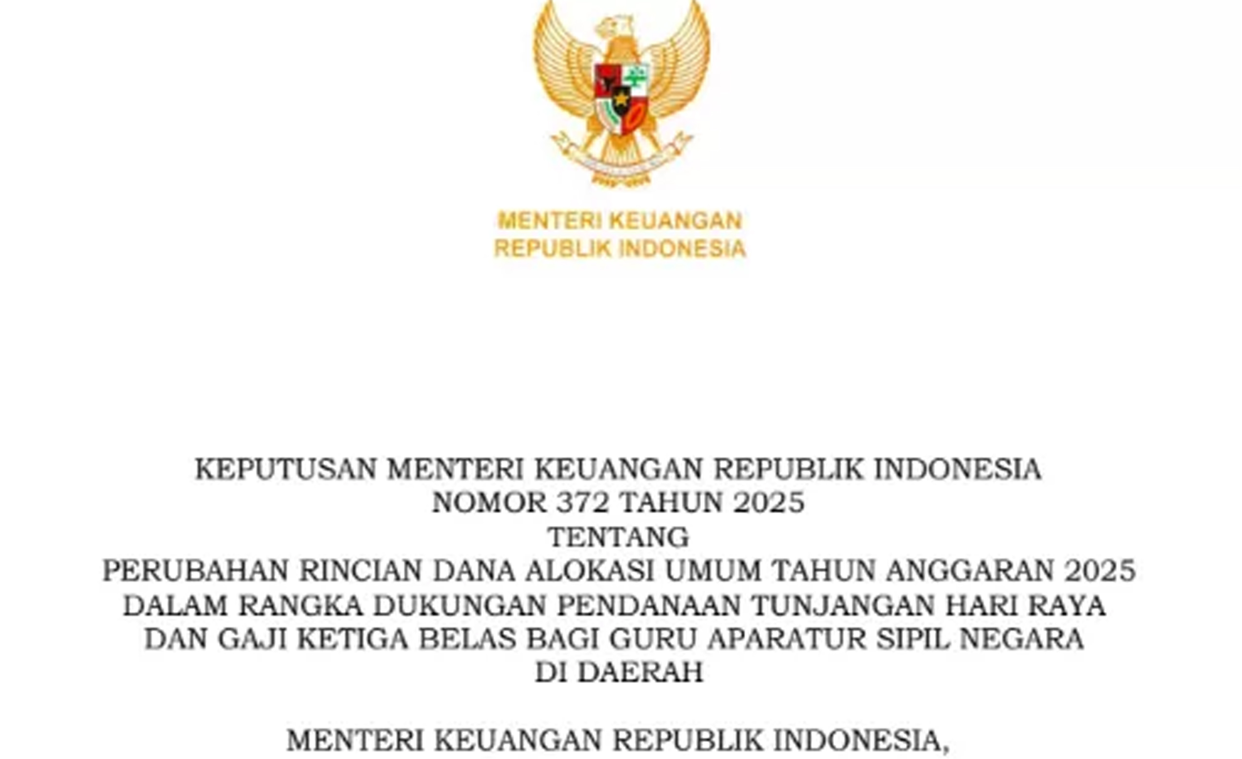 Menteri keuangan