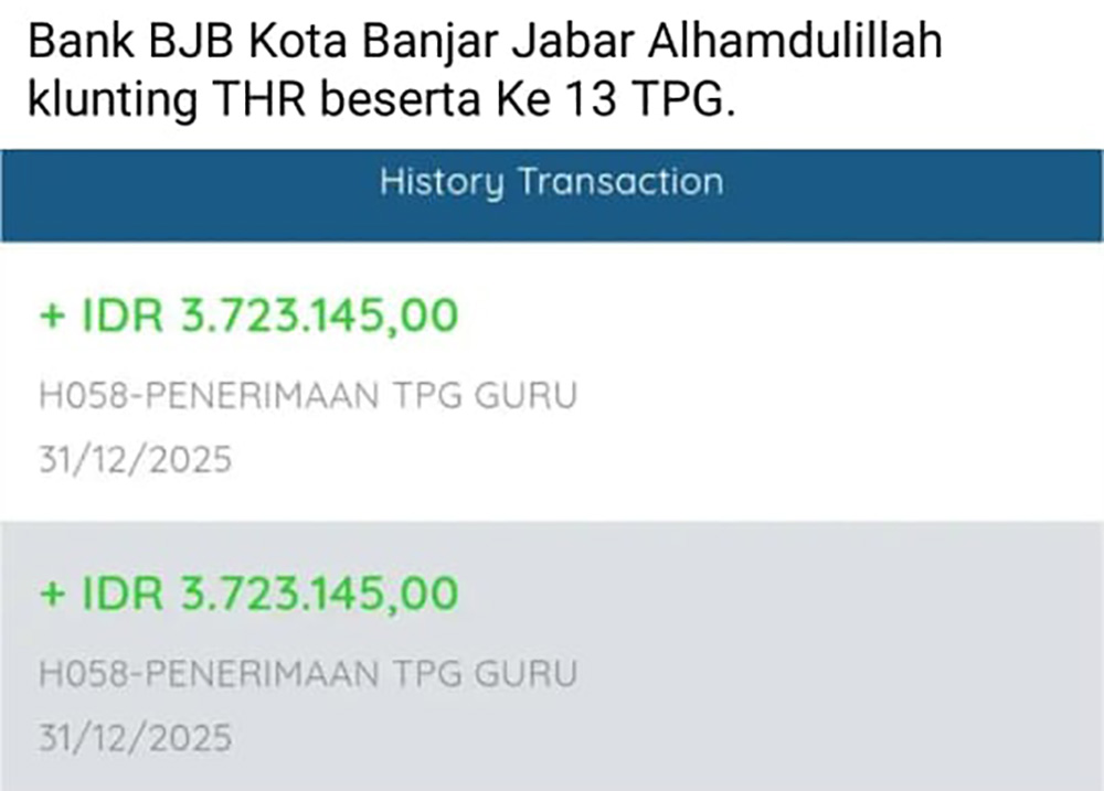 TPG THR, TPG 100 Persen dan Gaji 13 di Kalimantan Tengah, Sulawesi, Jateng, Jabar, Jatim Ini Mulai Cair