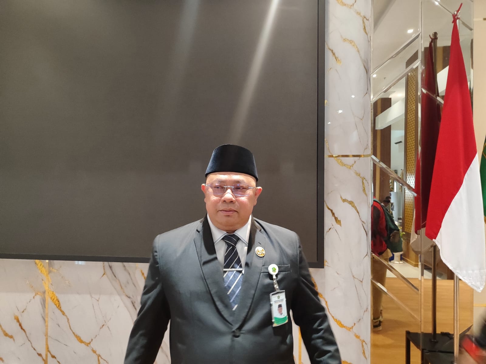 Kepala Kakanwil Jateng Saiful Mujab usai memimpin upacara HAB ke-80 di Kantor Kemenag Jateng, SAbtu (3/1).