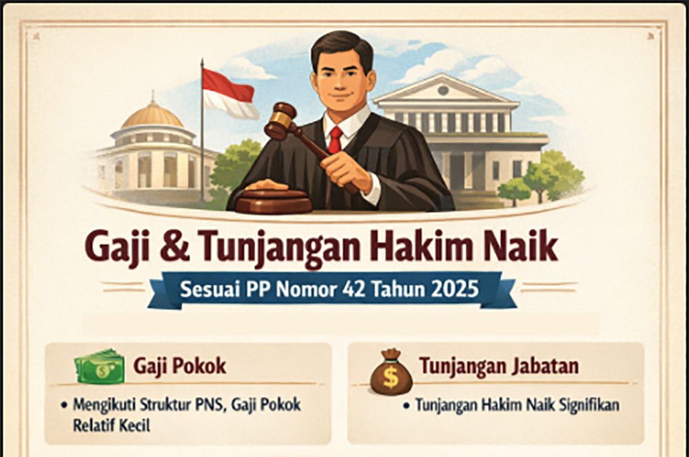 Gaji dan Tunjangan Hakim Naik Sesuai PP Nomor 42 Tahun 2025