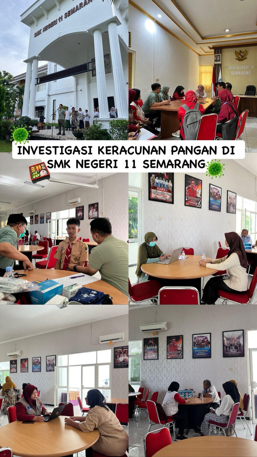 Investigasi keracunan pangan di SMKN 11 Semarang.