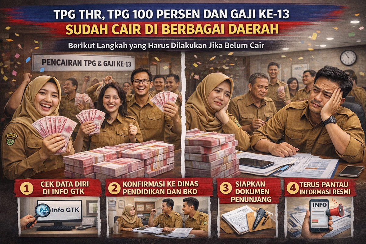 TPG THR, TPG 100 Persen Sudah Cair di Berbagai Daerah, Berikut Langkah yang Harus Dilakukan Jika Belum cair