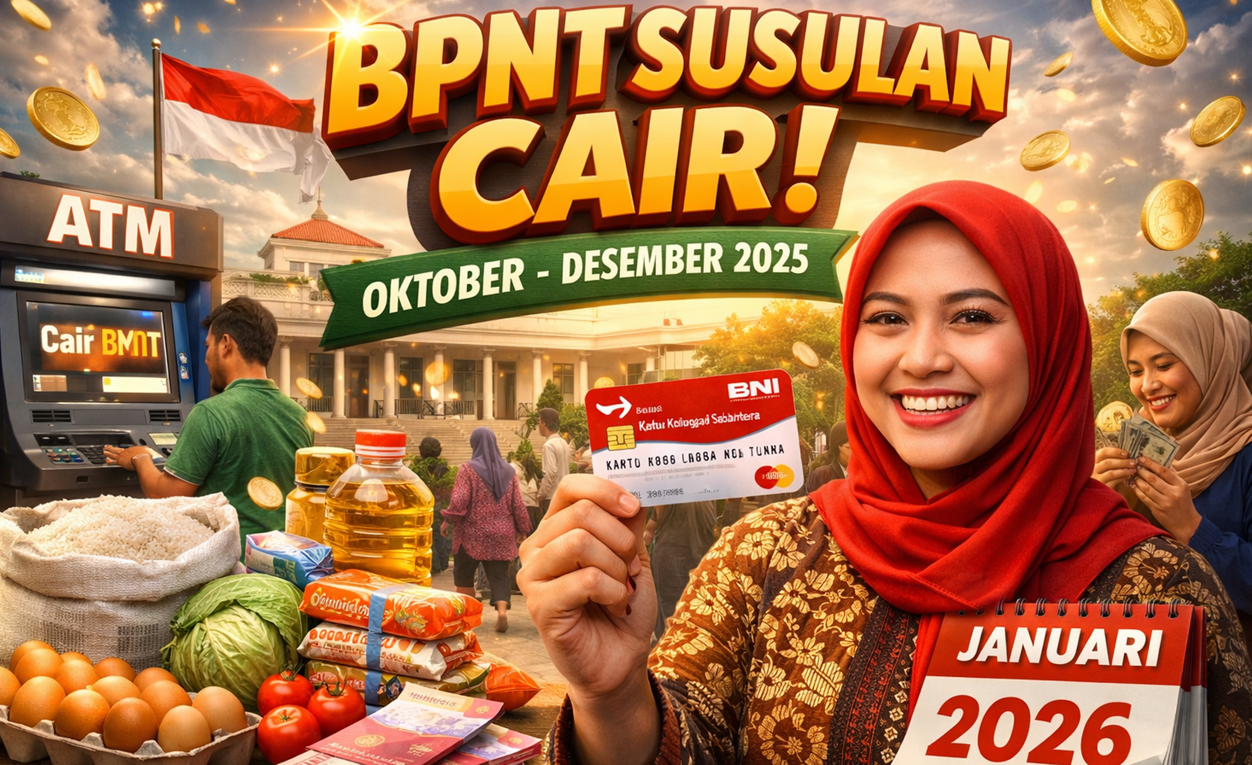 BPNT susulan akhirnya bergerak! Bantuan Rp600.000 untuk alokasi Oktober&ndash;Desember 2025 mulai masuk KKS. Simak ciri KPM yang sudah cair.