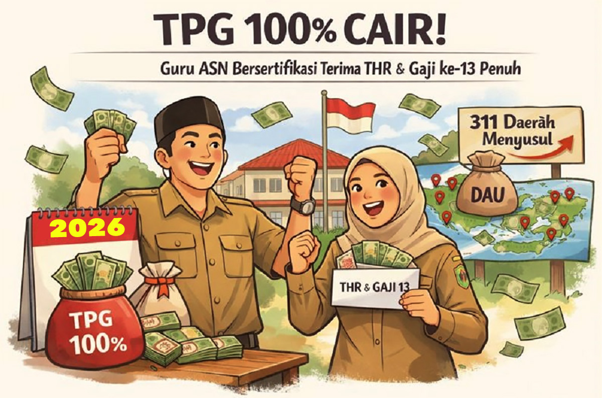 Jadwal Pencairan TPG THR, TPG Gaji Ke 13 Menurut KMK Nomor 372