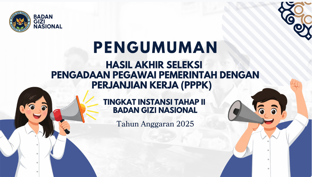 Link Pengumuman Seleksi PPPK BGN 2025, Berikut Daftar Nama yang Lolos dan Arti Kode R, L, TH, TMS, dan APS