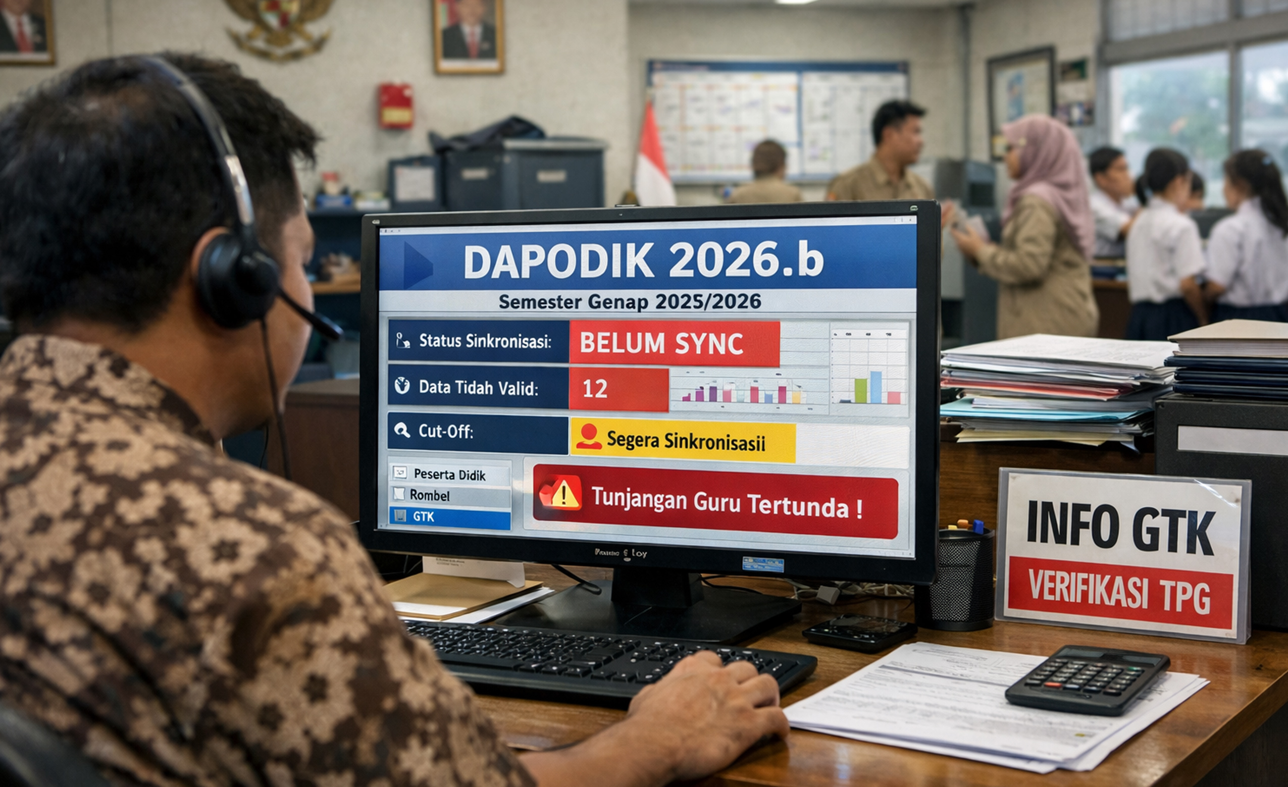 Update Dapodik 2026.b wajib segera dilakukan. Keterlambatan sinkronisasi berisiko membuat data sekolah tidak valid dan TPG guru tertunda.