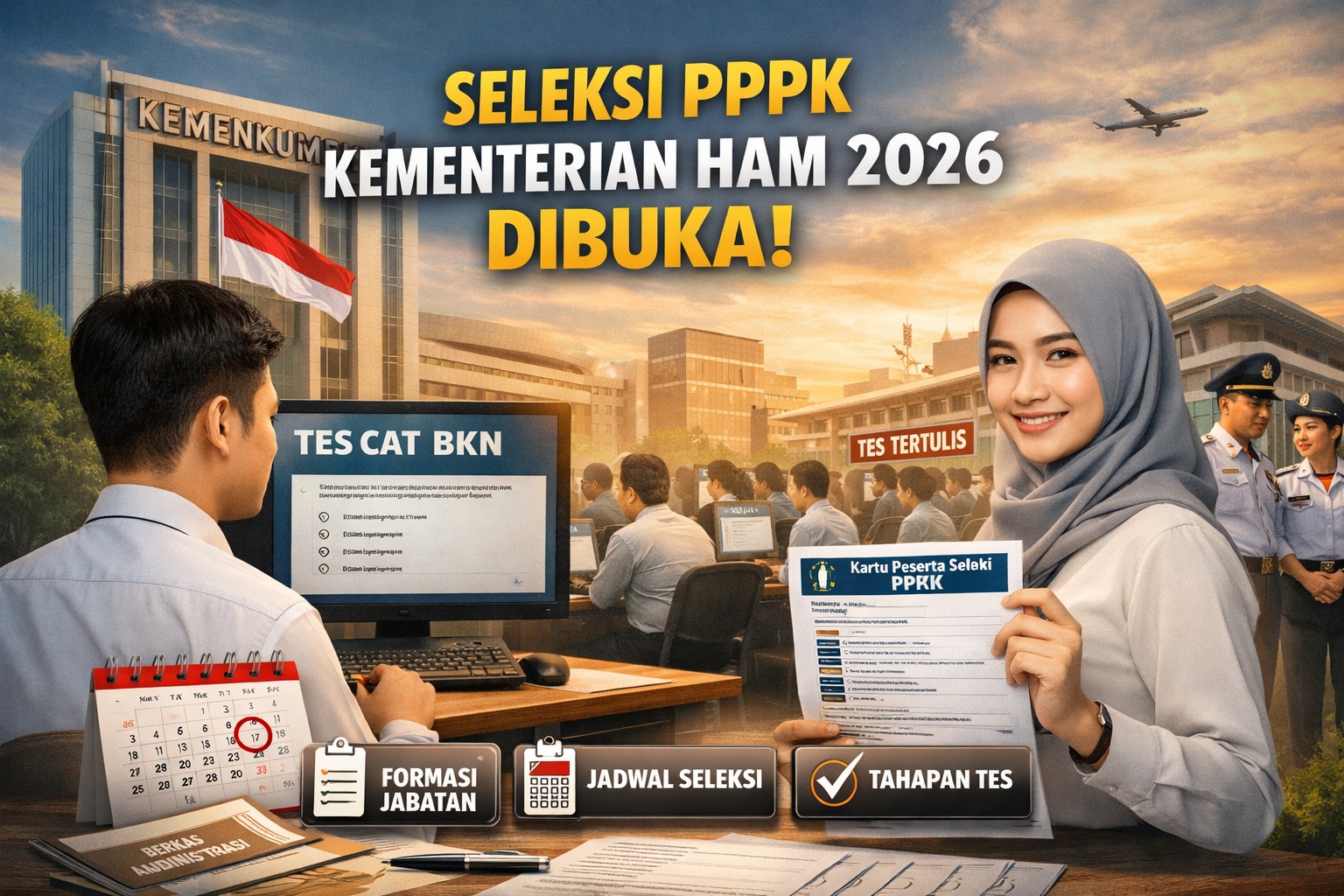 Informasi lengkap seleksi PPPK Kementerian HAM 2026 mulai dari formasi, tahapan seleksi, hingga jadwal resmi terbaru.