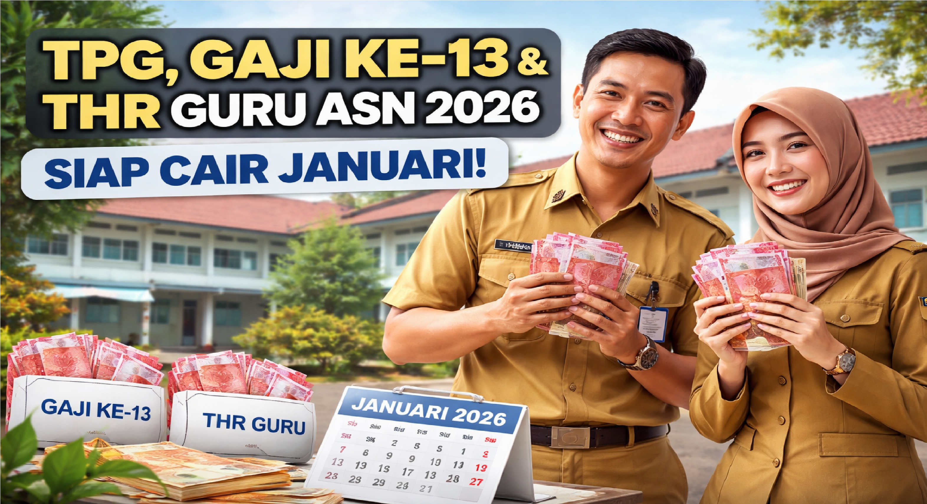 Informasi lengkap jadwal pencairan TPG THR dan Gaji ke-13 guru ASN 2026 berdasarkan KMK terbaru dan PP resmi pemerintah