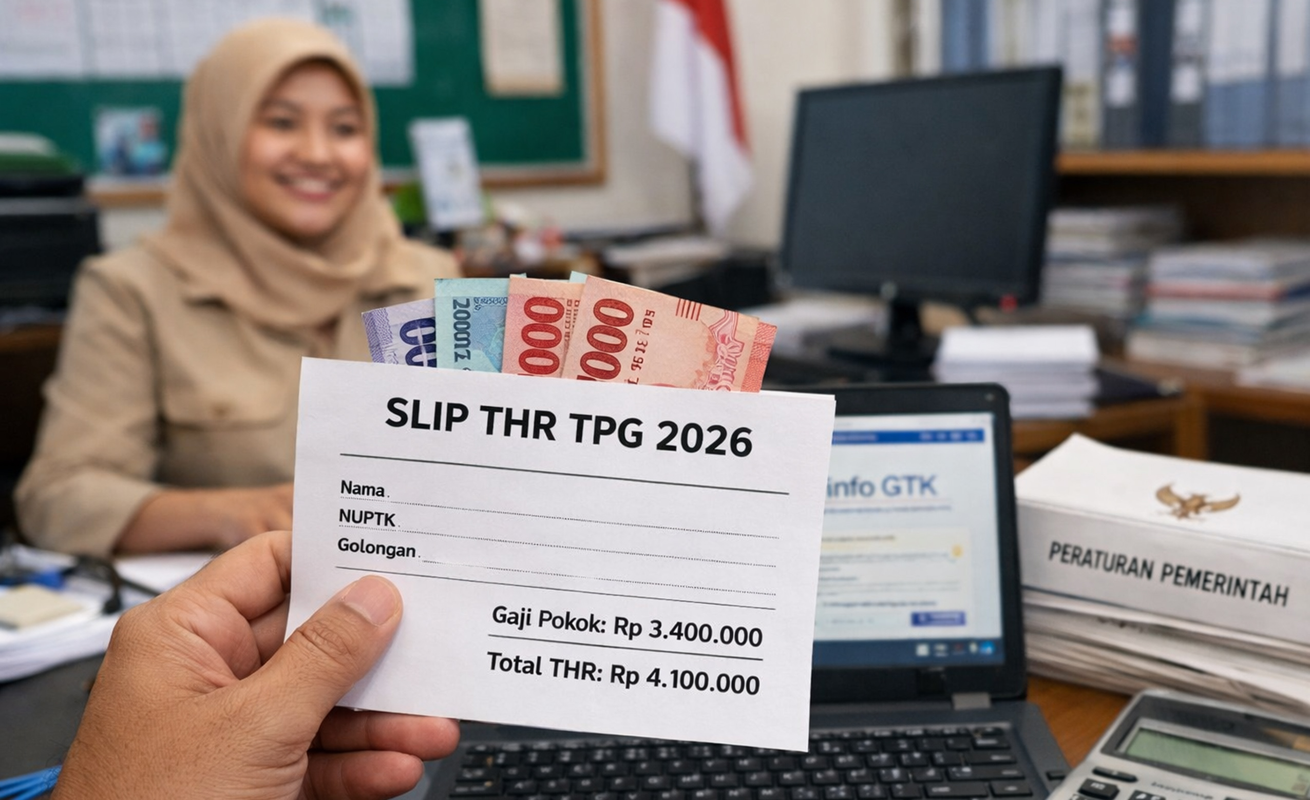 Kabar baik guru! THR TPG 2026 cair penuh. Ini rincian besaran THR, jadwal pencairan, dan cara cek status secara resmi.