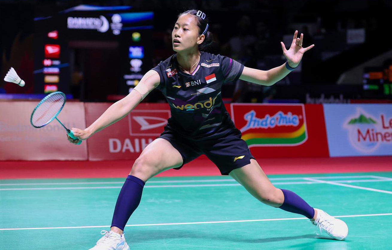 Unggulan kedua Putri Kusuma Wardani menang mudah atas wakil Chinese Taipei, Sung Shuo Yun dengan skor 21-15, 21-15.
