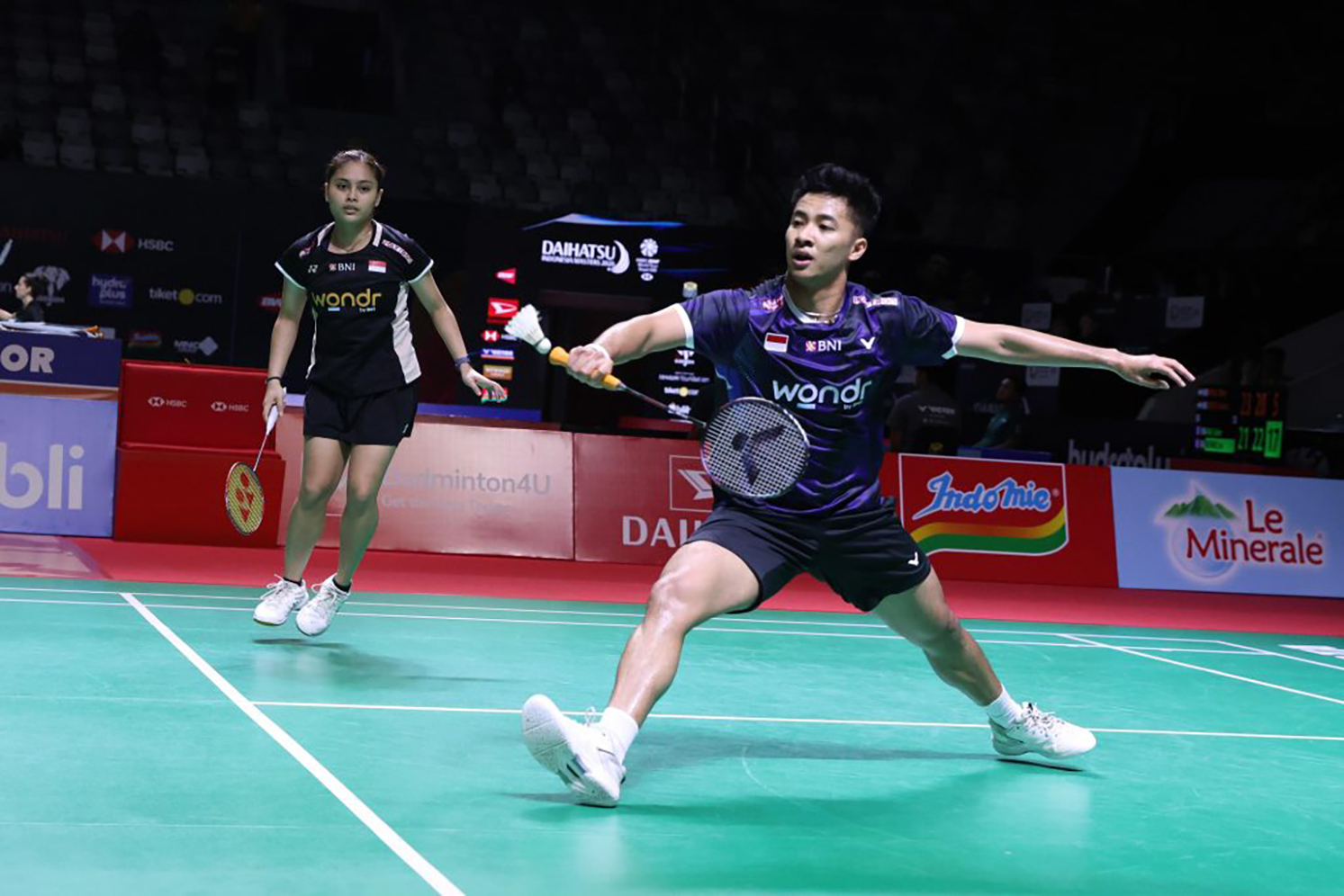 Dejan Ferdinansyah/Bernadine Anindya Wardana akan berebut tiket ke babak perempatfinal dengan menghadapi unggulan keenam, Jafar Hidayatullah/Felisha Alberta Nathaniel Pasaribu.