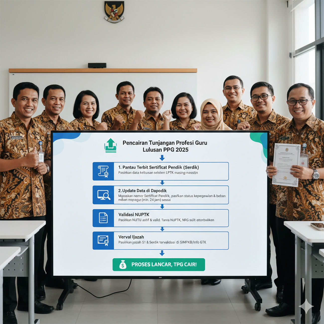 TPG Pertama Lulusan PPG 2025 Kapan Cair? PPG Guru Tertentu Segera Validkan Datanya