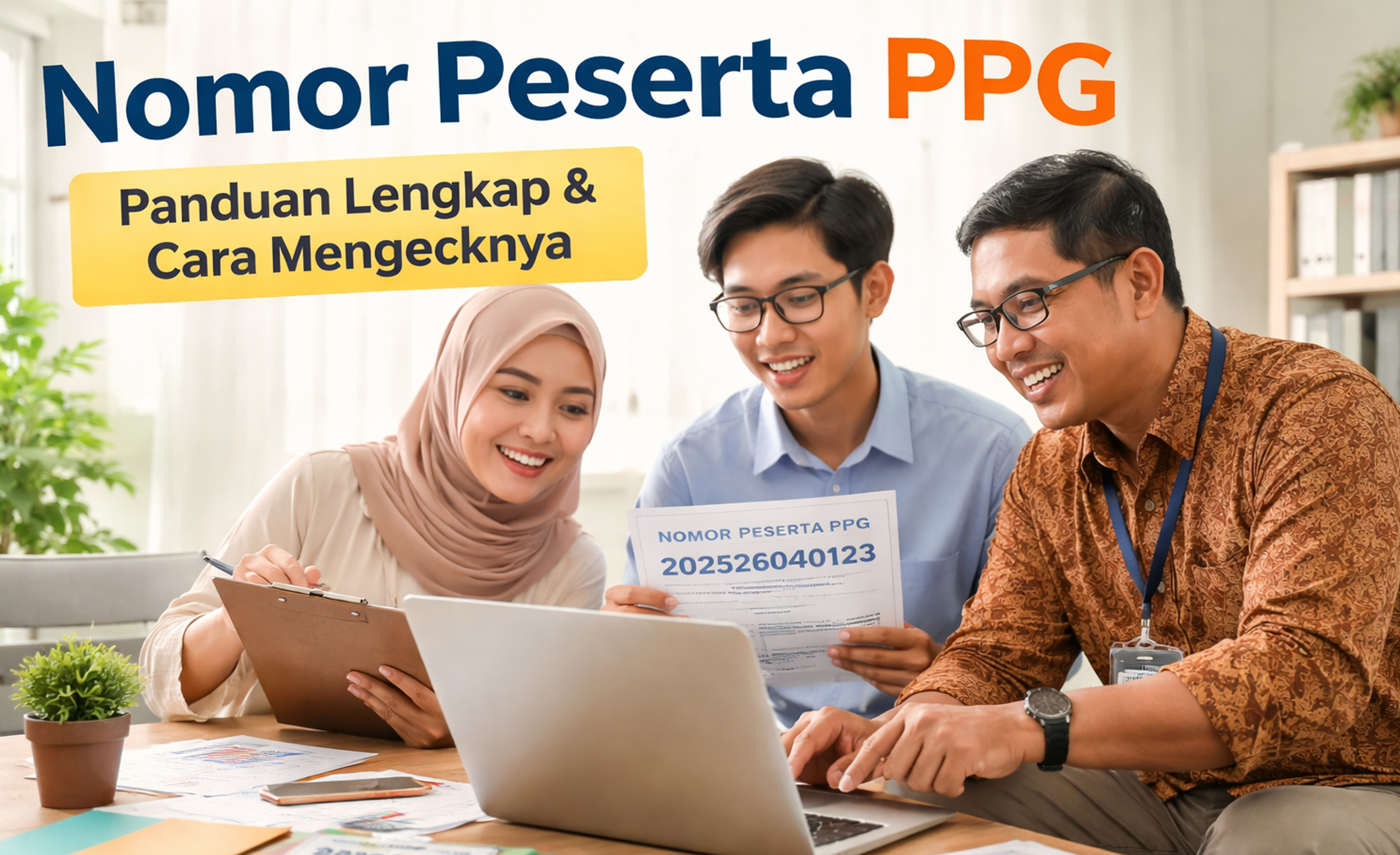 Penjelasan panjang dan detail tentang Nomor Peserta PPG, fungsi pentingnya, cara cek di SIMPKB, serta perbedaan PPG Prajabatan dan Dalam Jabatan.
