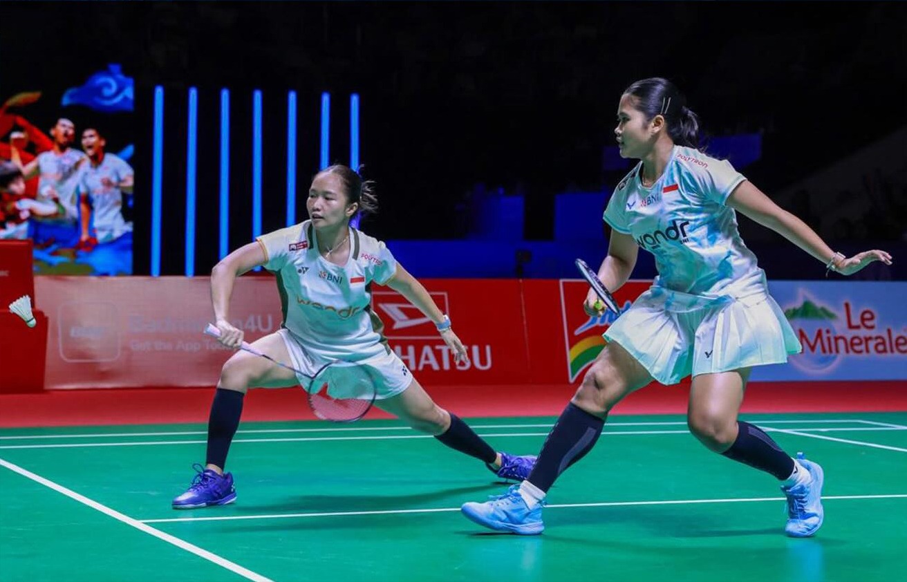 Rachel Allessya Rose/Febi Setianingrum harus mengakui keunggulan wakil Jepang, Arisa Igarashi/Miyu Takahashi 12-21, 21-19, 13-21.