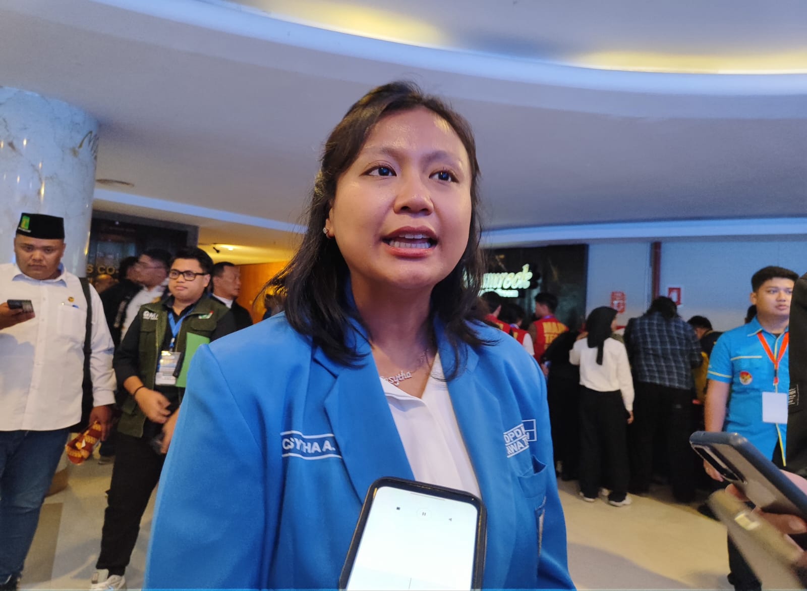 Anggota DPD RI sekaligus Ketua KNPI Jawa Tengah Casytha Arriwi Kathmandu.