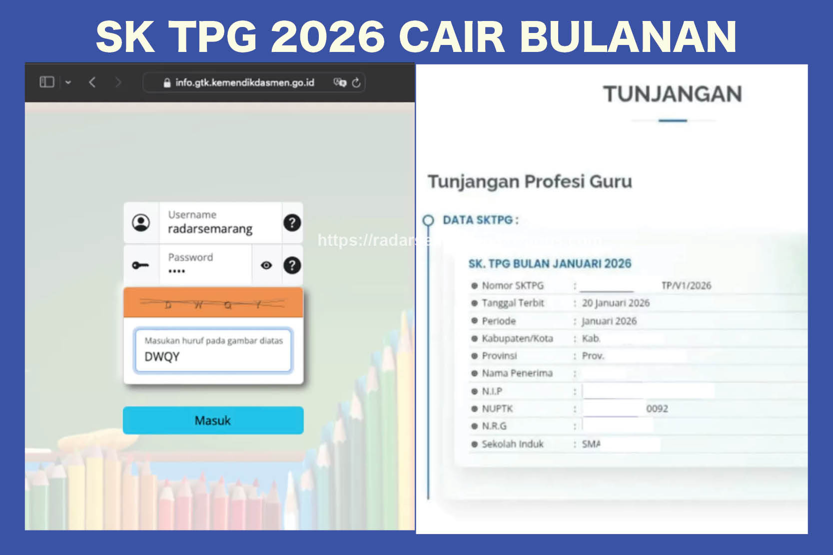 SKTP 20 Januari 2026 Terbit, Pastikan Data Guru Info GTK 2026 Valid Sebelum Tanggal 20 Agar Sebagai Lampu Hijau Pencairan TPG Bulanan 2026