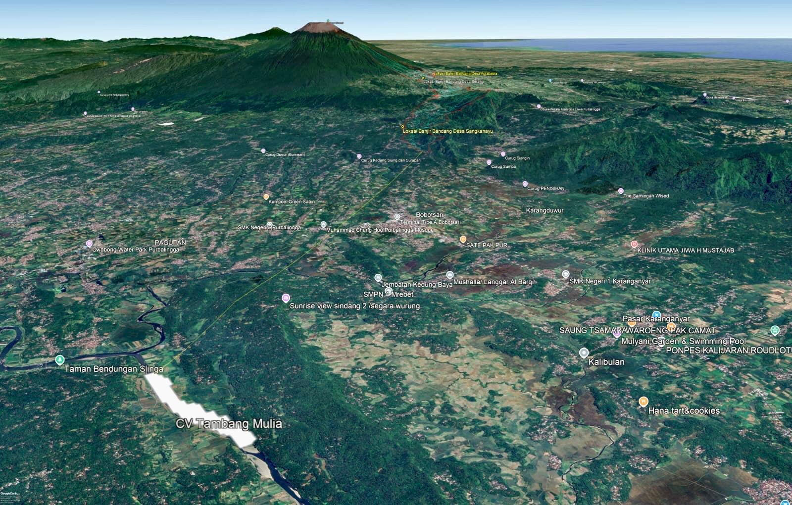 Kondisi lereng Gunung Slamet