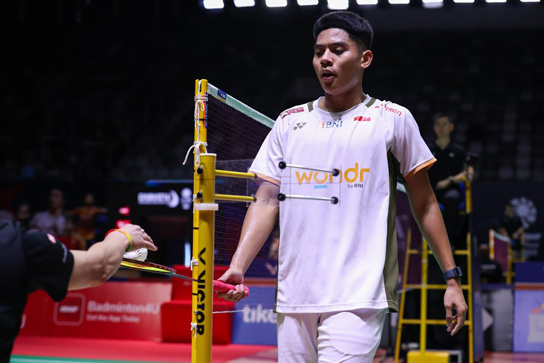 Moh. Zaki Ubaidillah akan menghadapi wakil Prancis unggulan kelima, Arnaud Merkle di babak 16 besar Thailand Masters 2026.