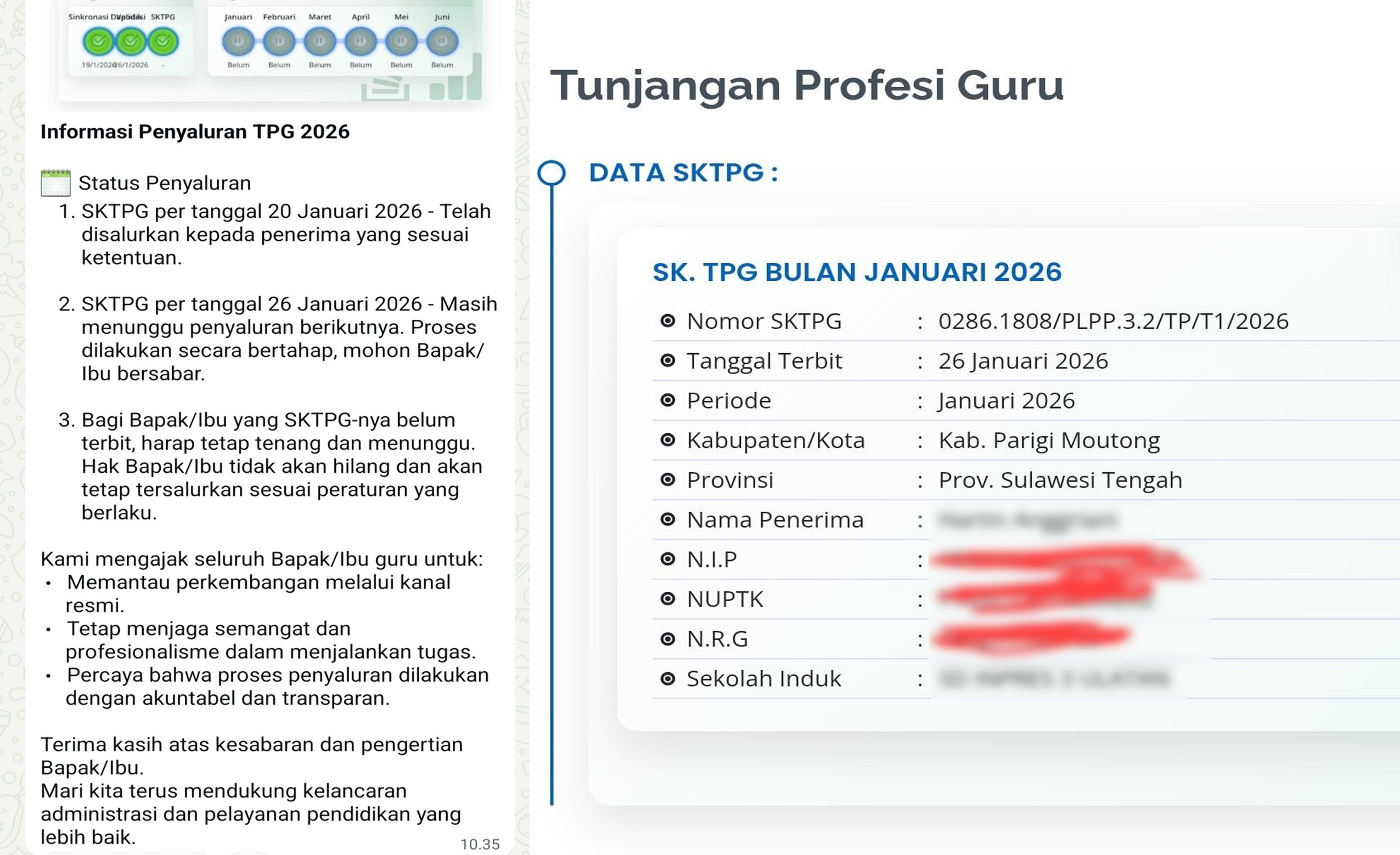 SKTP Januari 2026 sudah terbit. Apakah TPG guru pasti cair akhir bulan? Ini penjelasan lengkap indikator dan jadwal pencairannya.