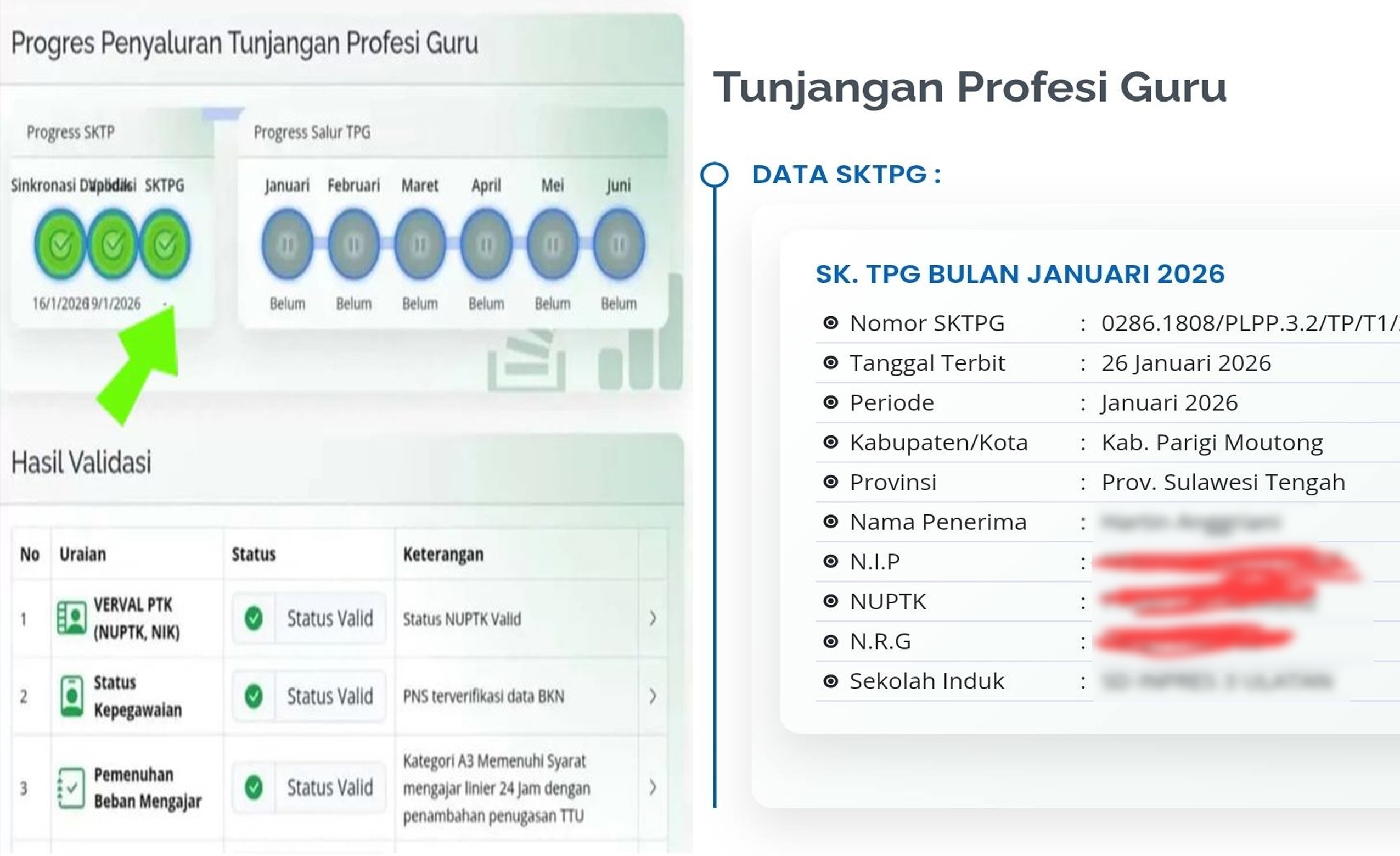 Banyak guru bingung Info GTK berubah warna. Cek arti status hijau, kuning, abu-abu dan jadwal resmi pencairan TPG 2026.