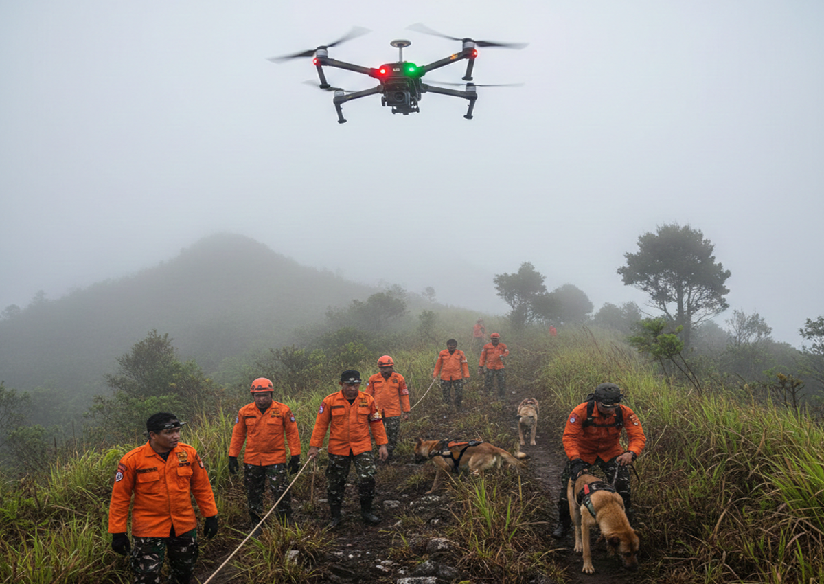 Hari Ke 11 Pendaki Hilang di Bukit Mongkrang Gunung Lawu, Pencarian Melalui Udara Memakai Pesawat