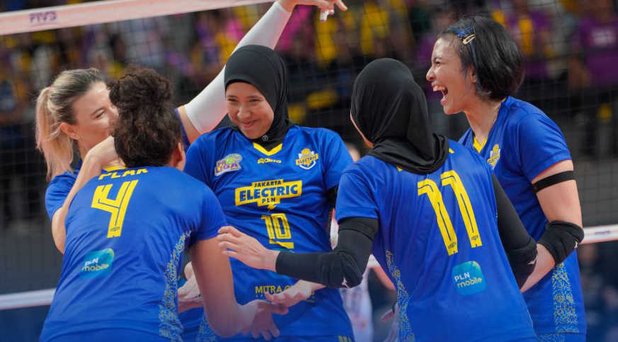 Jakarta Electric PLN berhasil mengalahkan Jakarta Popsivo Polwan dengan skor 3-0 (25-23, 25-19, 25-12).