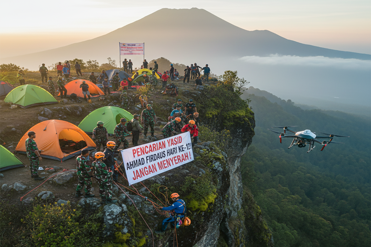 Hari Ke 12 Pendaki Hilang di Bukit Mongkrang Gunung Lawu, Pencarian Survivor Gunakan Teknik Berkemah di Titik Tertentu Juga Libatkan Pecinta Alam dan Komunitas Pendaki