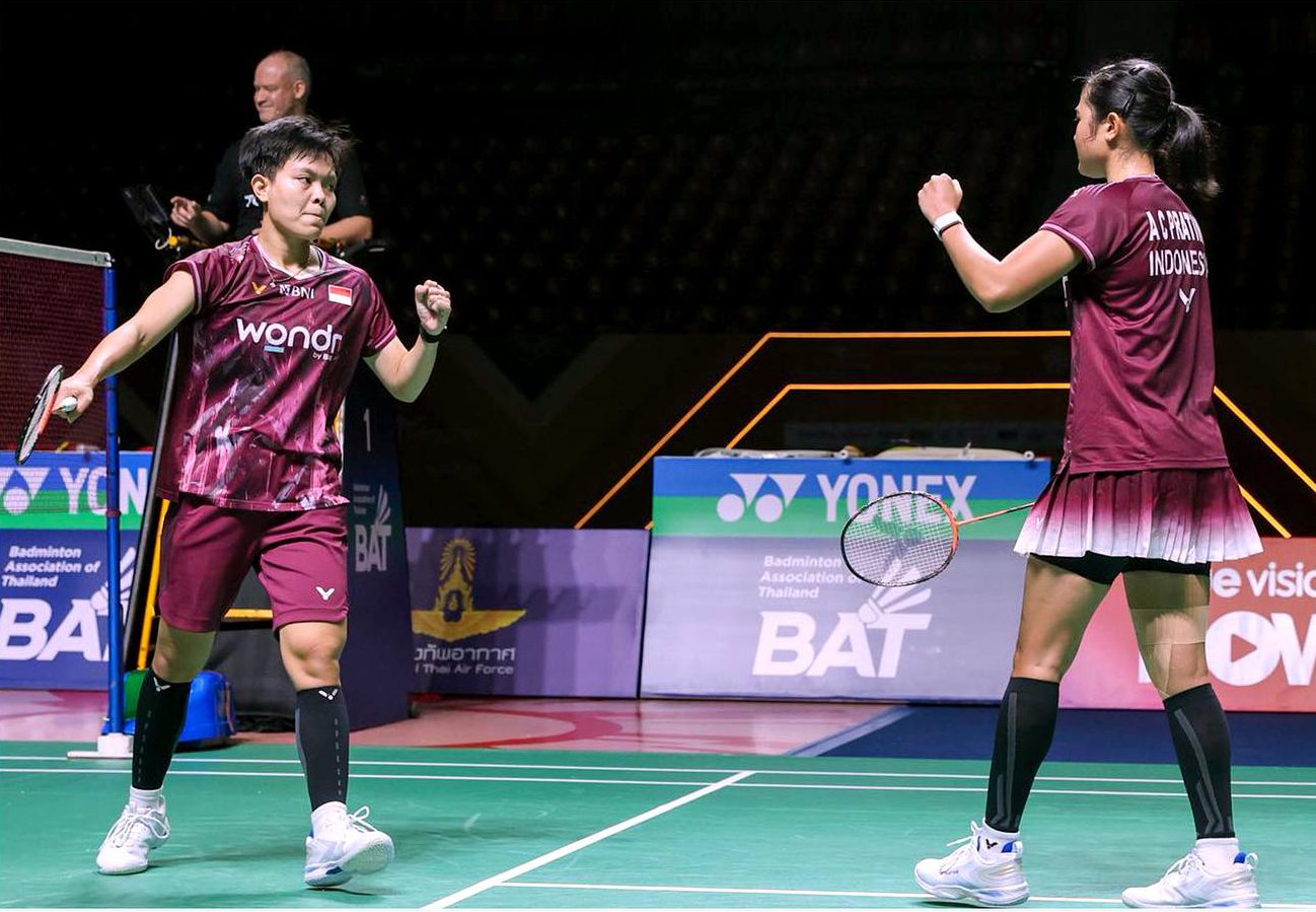 Amallia Cahaya Pratiwi/Siti Fadia Silva Ramadhanti menjadi juara Thailand Masters 2026 usai mengalahkan Bao Li Jing/Li Yi Jing dengan skor 15-21, 21-15, 21-18.