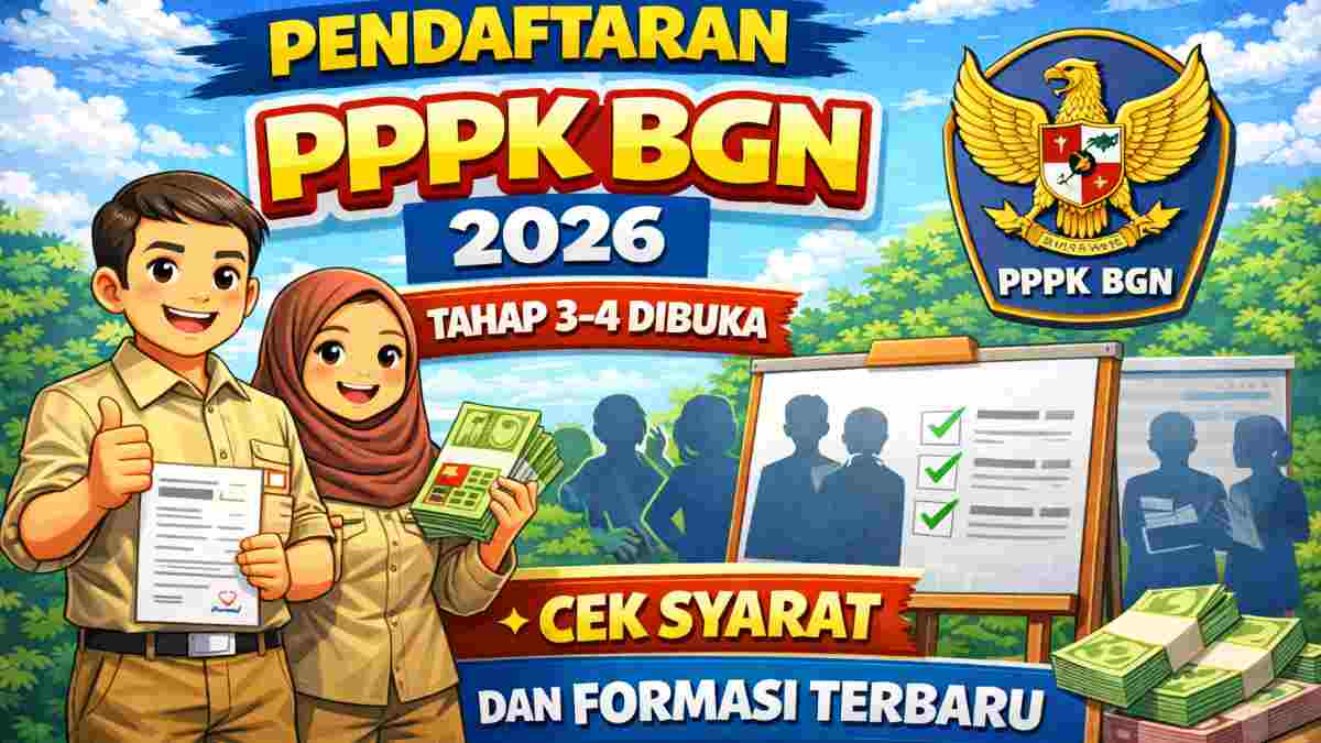 Kapan PPPK BGN 2026 dibuka? Berikut info terbaru Tahap 3 dan 4, kuota 32 ribu lebih, syarat dokumen, dan cara daftar di SSCASN.