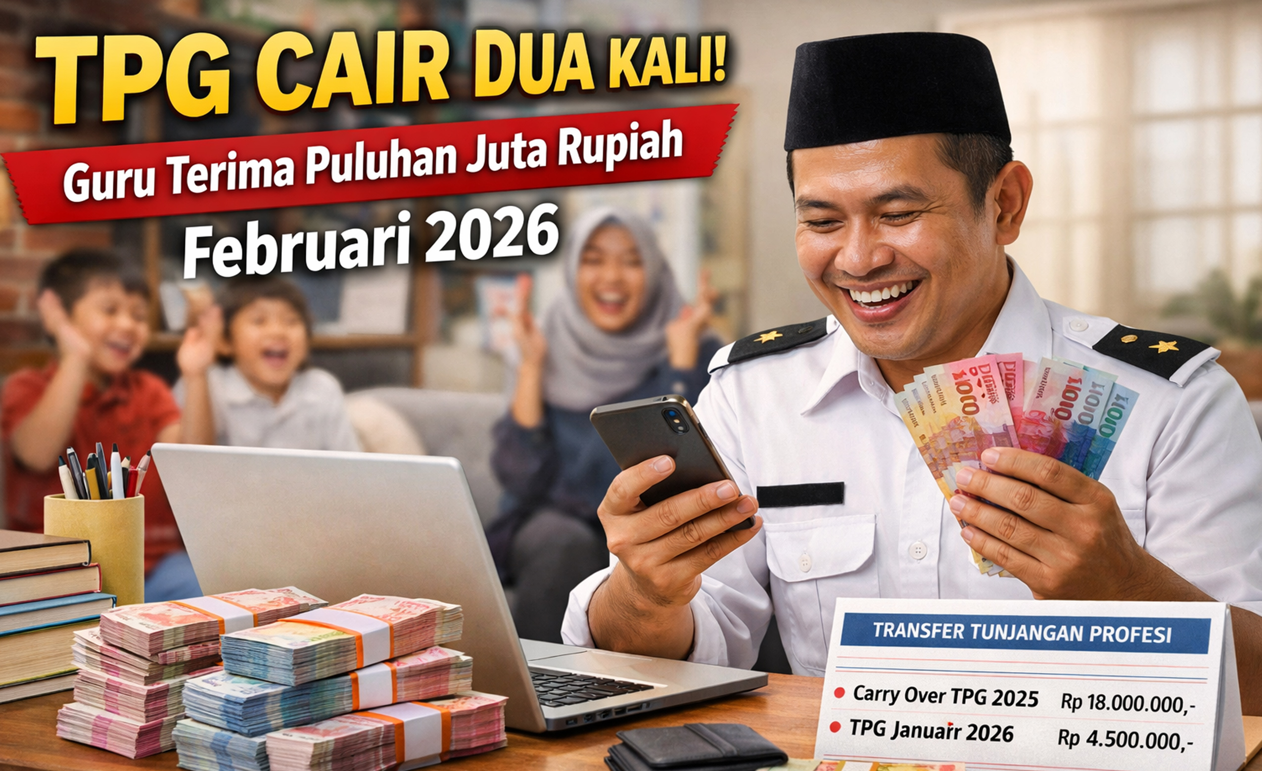 Guru terima TPG hingga puluhan juta di Februari 2026. Bukan bonus, ini fakta di balik pencairan ganda TPG yang sedang viral.